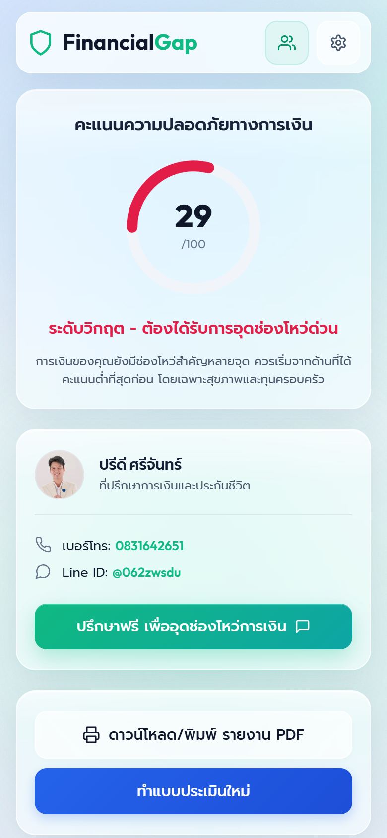 ผลวิเคราะห์ช่องโหว่ 6 ด้าน